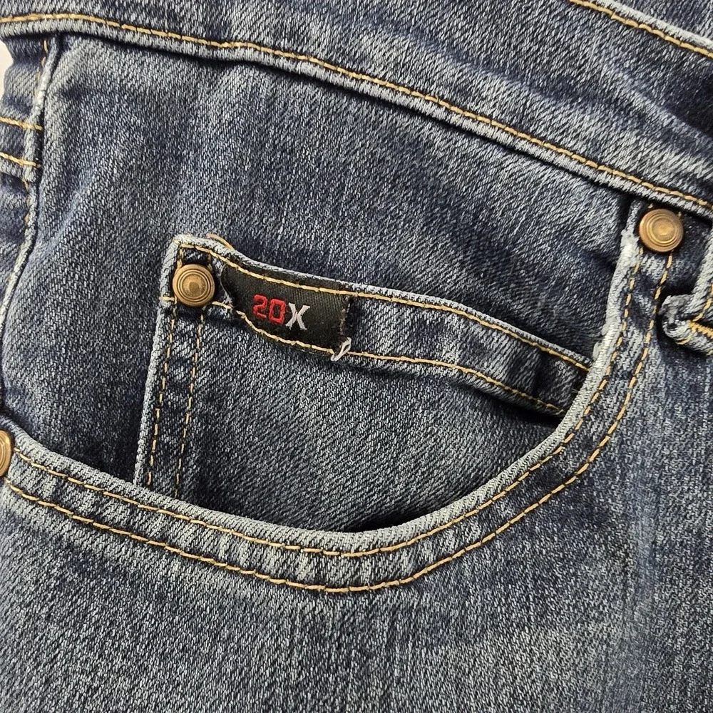 Wrangler 20X Advanced Comfort Jeans Men 34x31 Dark Wash Straight Stretch